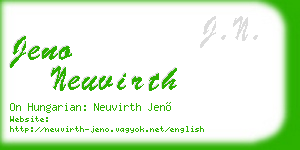 jeno neuvirth business card
